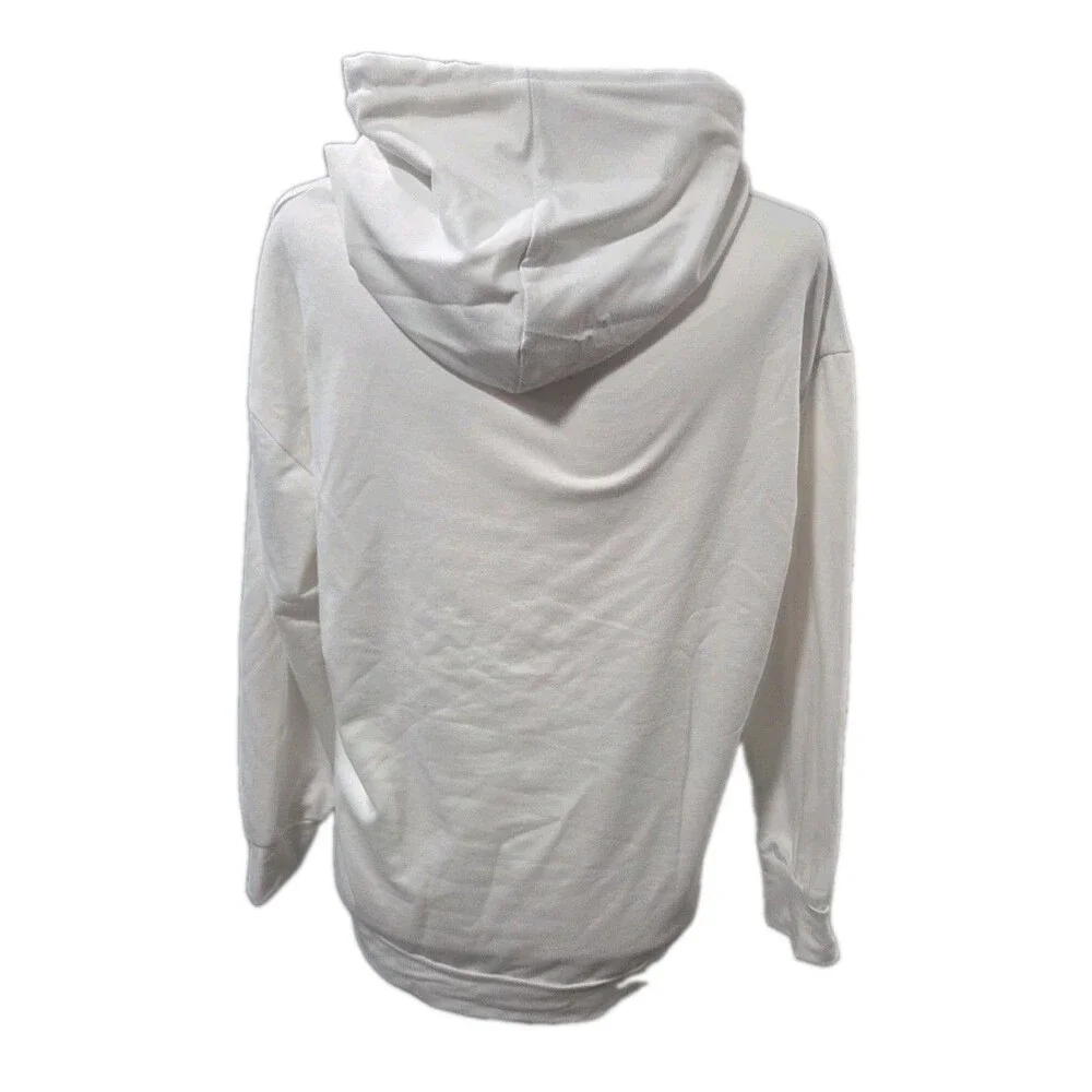 Barbie Hooded Sweater White Womens Size Small Pink Logo